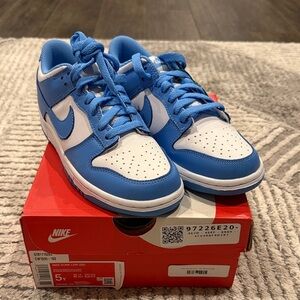 Nike Dunk Sneakers Blue and White 5Y